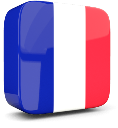 3D photo of the flag of France